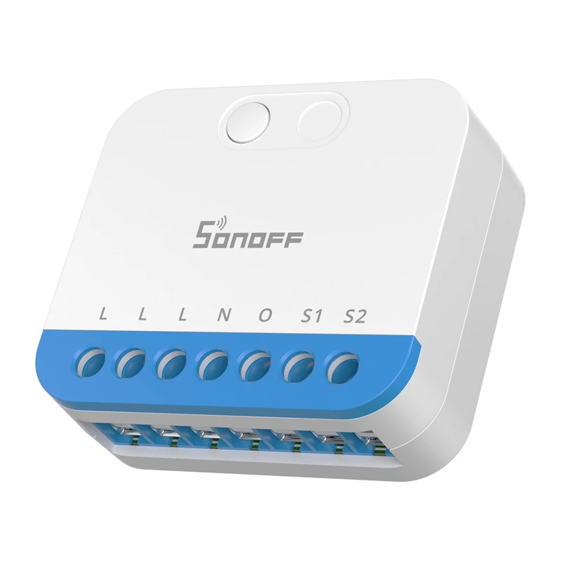 Seinale paigaldatav Sonoff MINI-ZBDIM Zigbee nutikas minikontroller/hämardi valgustusele — kompaktne sisemoodul