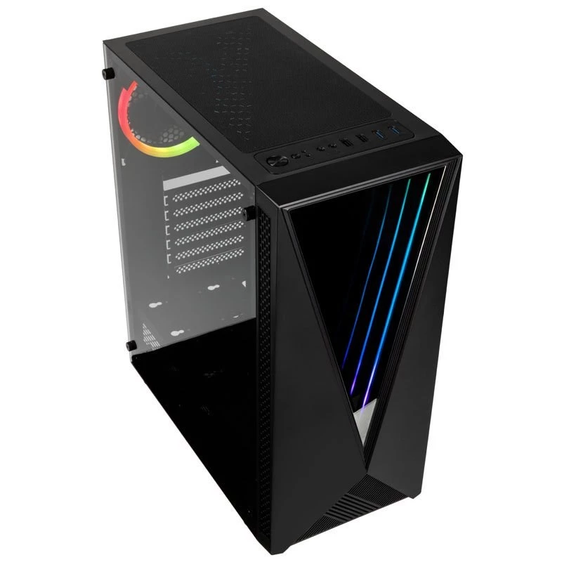 Kolink VOID RGB tornkorpus, must, LED-ventilaator, aken, tolmufilter, arvuti E