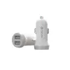 Auto laadija Devia Smart Series Lightning 5V 3.1A kahe USB-ga valge