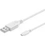 Microconnect USBABMICRO0,60W USB-kaabel USB 2.0 0,6 m USB A Micro-USB B valge
