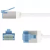 Goobay Ultra-Flexible CAT 6A patch-kaabel õhuke U/UTP Valge - extra-short plug (74302)