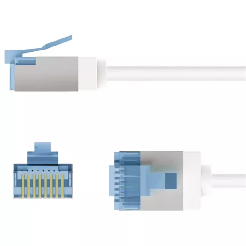 Goobay Ultra-Flexible CAT 6A patch-kaabel õhuke U/UTP Valge - extra-short plug (74302)