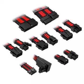 Kaabli/adapteri komplekt Kolink Core Pro 12V-2x6 Type 2 punutud, Jet Must/Racing