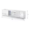 Cama TV-kapp QIU 200 MDF valge läikiv/valge läikiv