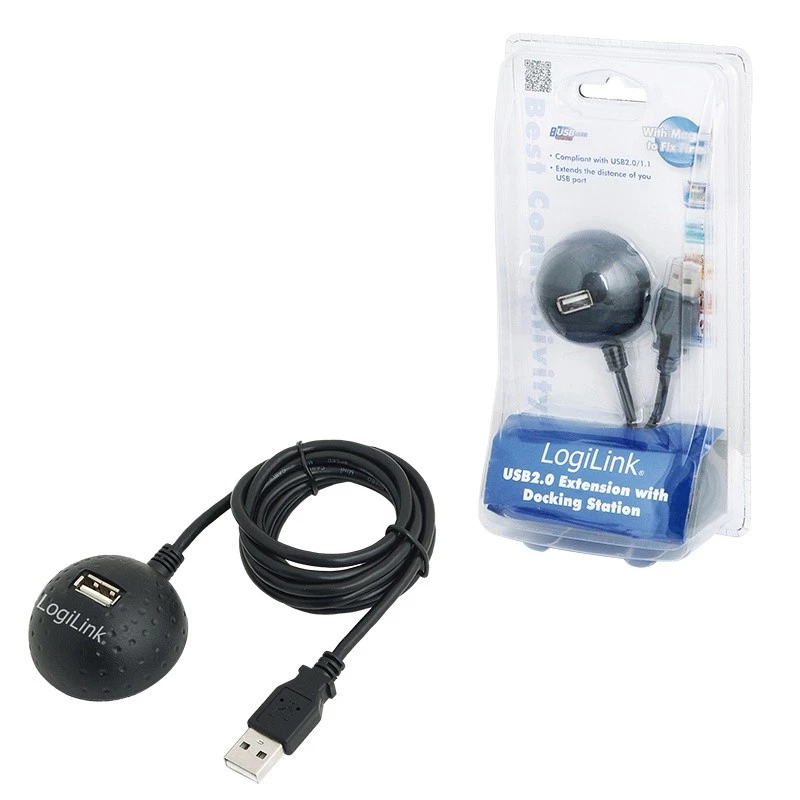 USB 2.0 pikenduskaabel dokkimispistikuga