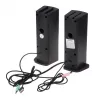 2-in-1 arvuti kõlaririba RGB LED taustavalgustusega stereo mängude jaoks USB 2 x 3 W AUX 3,5 mm