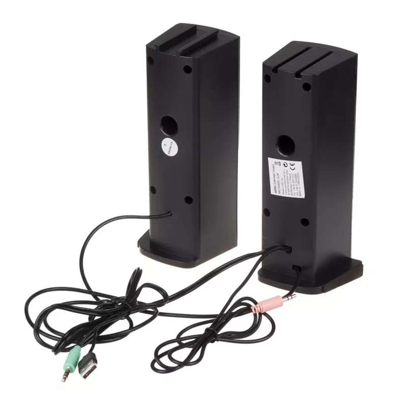 2-in-1 arvuti kõlaririba RGB LED taustavalgustusega stereo mängude jaoks USB 2 x 3 W AUX 3,5 mm