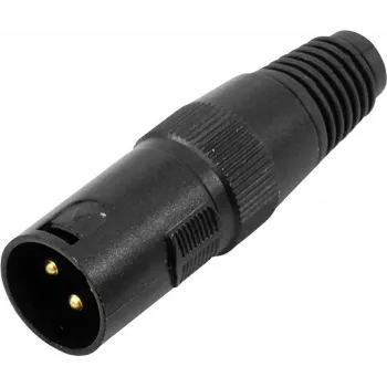 Omnitronic 30208430 XLR 3-kontaktiline pistik — isane/emane helipistik, 3 kontakti