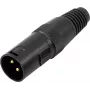Omnitronic 30208430 XLR 3-kontaktiline pistik — isane/emane helipistik, 3 kontakti