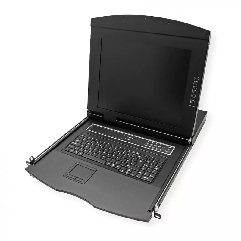 Rack-konsool VALUE 26.99.0160 1U, 17-tolline (43,2 cm) LCD 1280x1024, USB-klaviatuur/hiir, must