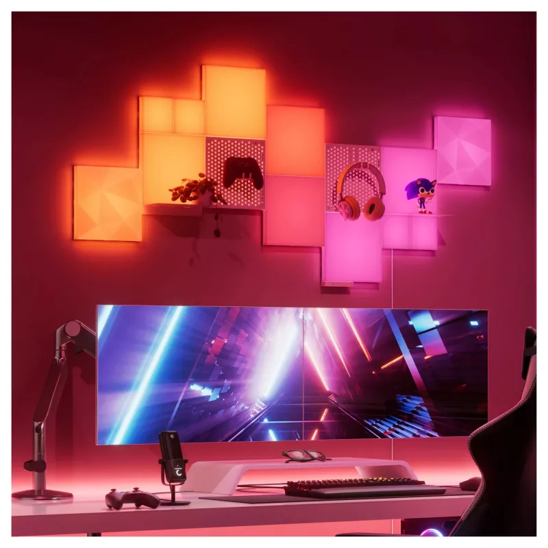 LED-paneelvalgusti Nanoleaf N8100E00-2TBS — Ruudukujuline RGB, alalisvoolutoide, 2 tk pakendis