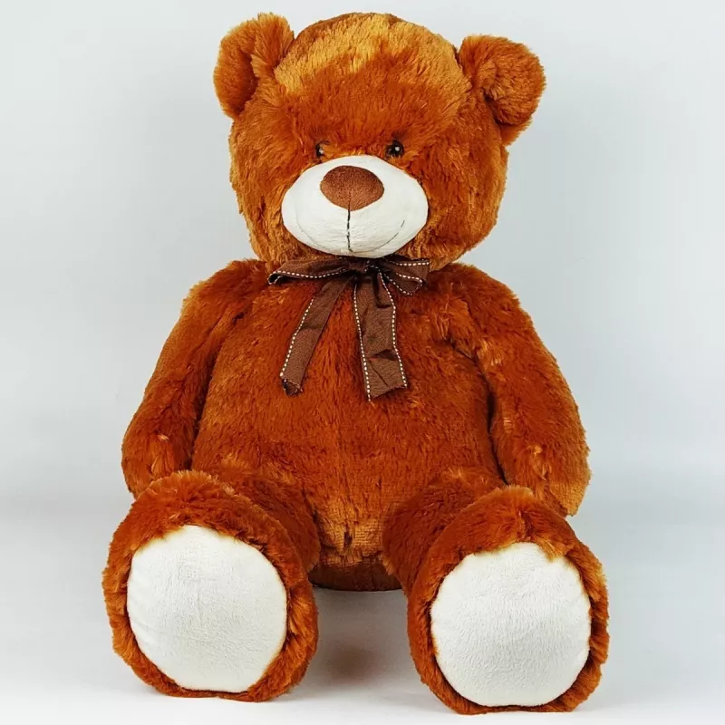 Maskott pehme kaisukaru kaariga 70 cm pruun