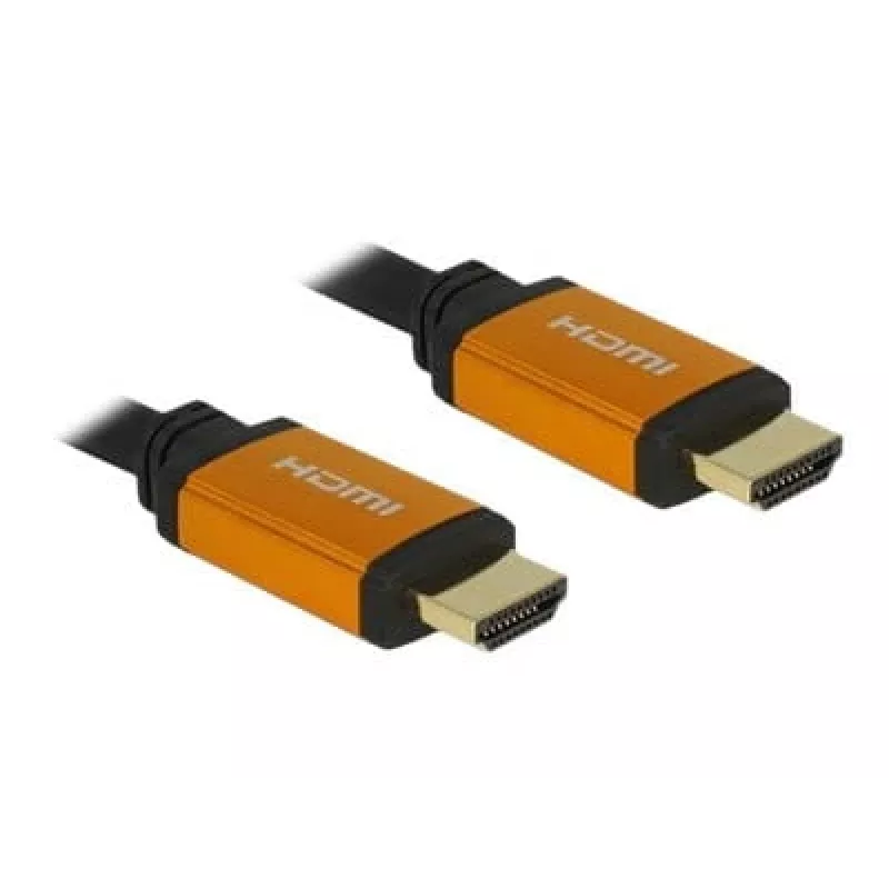 HDMI kaabel DeLOCK 85727 1m tüüp A mees-mees must kuldne