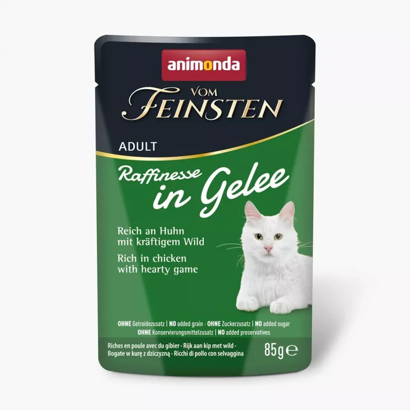 ANIMONDA Vom Feinsten Adult Raffinesse tarretises, rikkalik kana ja ulukiga - märg kassitoit - 85 g