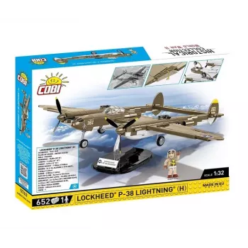 Cobi ehitusklotsid Lockheed P-38H Lightning komplekt 5763 — mudelikomplekt, kogutav lennukimudel