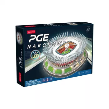 3D pusle cubicfun PGE National LED mudel 306-L541H — LED-valgustusega arhitektuurne pabermudel