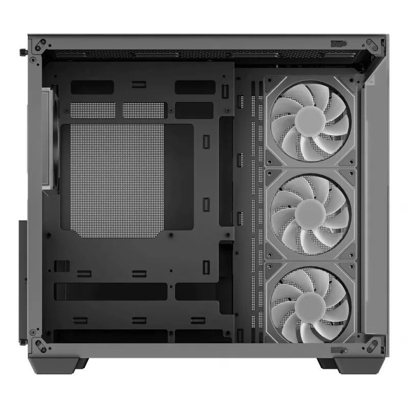 PC korpus DeepCool CG530 4F Midi Tower Must — karastatud klaas, ATX/ITX/Micro ATX, 3x120mm ventilaatorid, USB-C