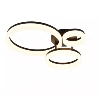Laetuli TRIO Scope LED 4000 lm, must, laelähedane paigaldus, 4000K