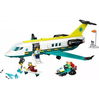 LEGO City päästelennuk 60465 – väike päästelennuki ehituskomplekt, 403 detaili, 4 minifiguuri, vanusele 6+