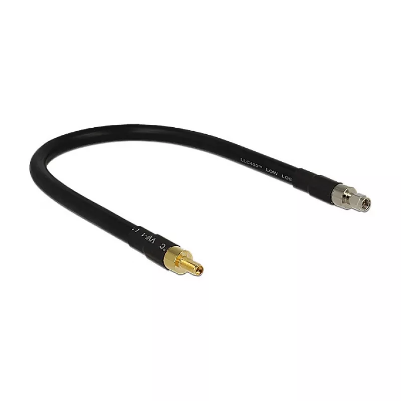 Koaksiaalkaabel DeLOCK 0.4m SMA/SMA CFD400 LLC400 Must