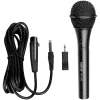 Mikrofon SVEN MK-100 (juhtmega, dünaamiline, metall, kaabel 4,0 m, 6,3/3,5 mm pesa, kardioid, must)