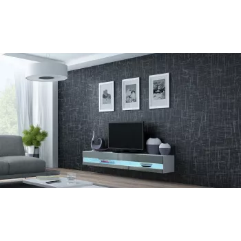 Cama TV-alus VIGO uus 30/180/40 valge/hall läikiv