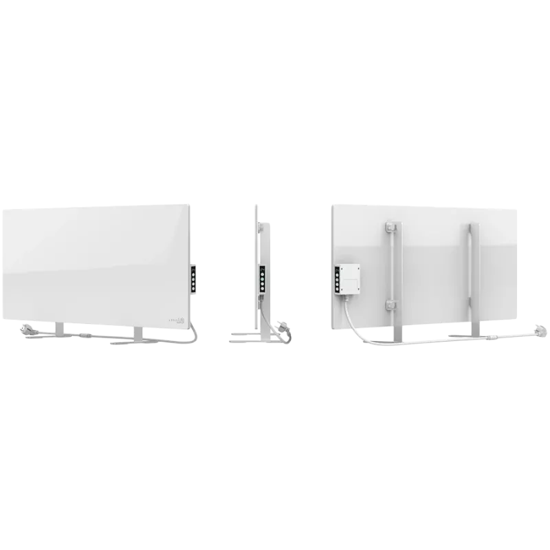 AENO Premium Eco Smart Heater, 700W, karastatud klaas, infrapuna- ja konvektsioonkütte tüüp, LED-ekraan Pistikupesa tüüp: Euroopa (E/F tüüp), VALGE