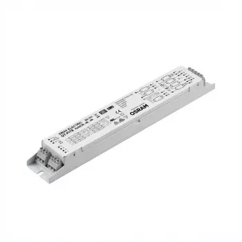 LED-draiver ballast Osram QT-FIT8 3X18, 4X18 — eluiga 50 000 h, AC 198–264 V, 50/60 Hz, -15–50 °C, laius 40 mm, sügavus 280 mm, kõrgus 28 mm