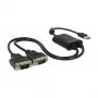 DeLOCK 63950 jadakaabel USB 2.0 Type-A 2 x RS-232 DB9 Must 0,6 m