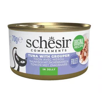 Märg kassitoit Agras Pet Foods SCHESIR Tuunikala koos kiiskalaga tarretises 70 g