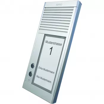 AGFEO DoorSpeak 2, juhtmega, IP33, alumiinium, alumiinium, seinale paigaldatav, 115 mm