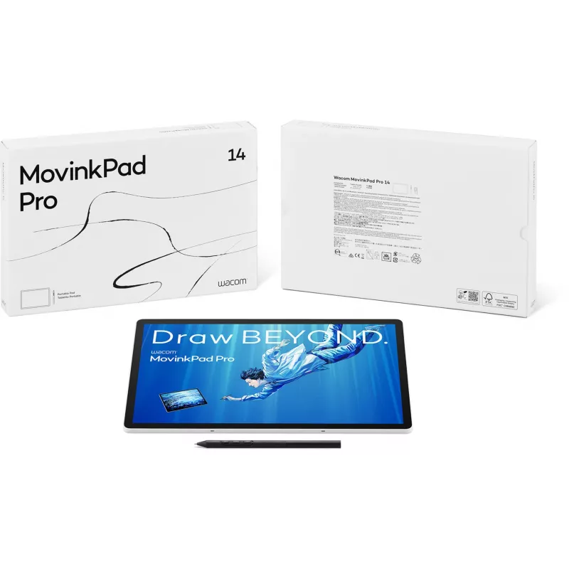 Wacom MovinkPad Pro 14, juhtmega ja juhtmevaba, 5080 lpi, 302 x 189 mm, USB/Bluetooth, 1 cm, pliiats