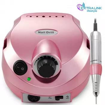 Elektriline küüneviil Extralink NAIL DRILL-202 65W roosa — professionaalne maniküüri/pediküüri tööriist