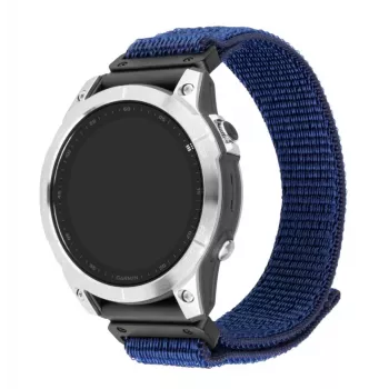 Varurihm Sporty Strap FIXED, ühildub Garmin QuickFit 22 mm-ga — tumesinine nailon, 160–210 mm