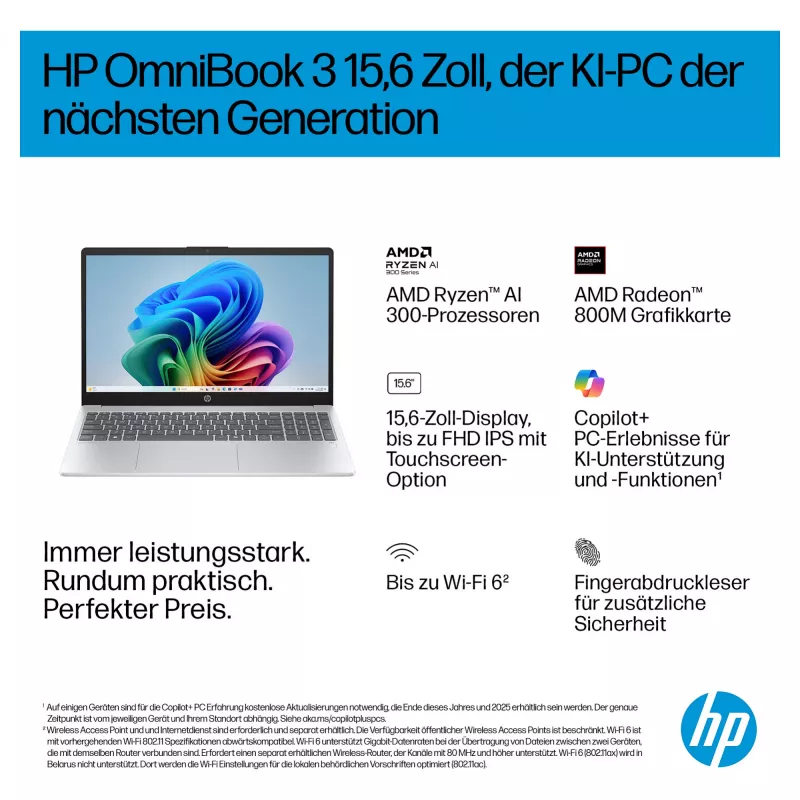 HP OmniBook C94P6EA - Sülearvuti - 39,6 cm (C94P6EA#ABD)