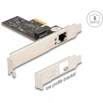DeLOCK PCI Express x1 kaart 81260 1 x RJ45 5 Gigabit LAN RTL8126