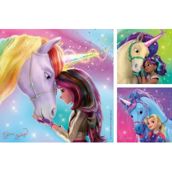 Pusle Ravensburger Unicorn Academy — 3 x 49 tk, komplekt lastele