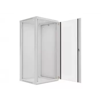 Lanberg seinale paigaldatav paigaldusrack-kapp 19'' 27U 600x600mm hall (klaasuks)