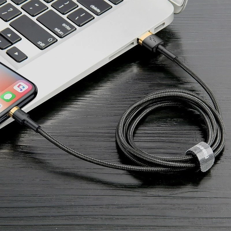 Baseus Cafule kaabel USB Lightning 1,5 A 2 m (kuld+must)
