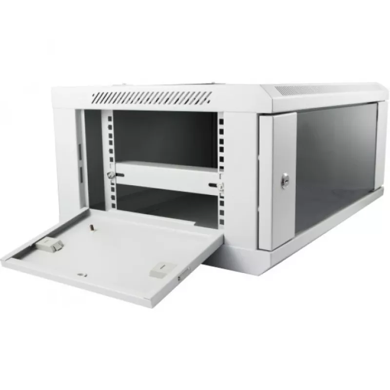 Seinale kinnitatav rack ALLNET ALL-SMC6412GRAU 12U, 50 kg kandevõime, lukuga, hall