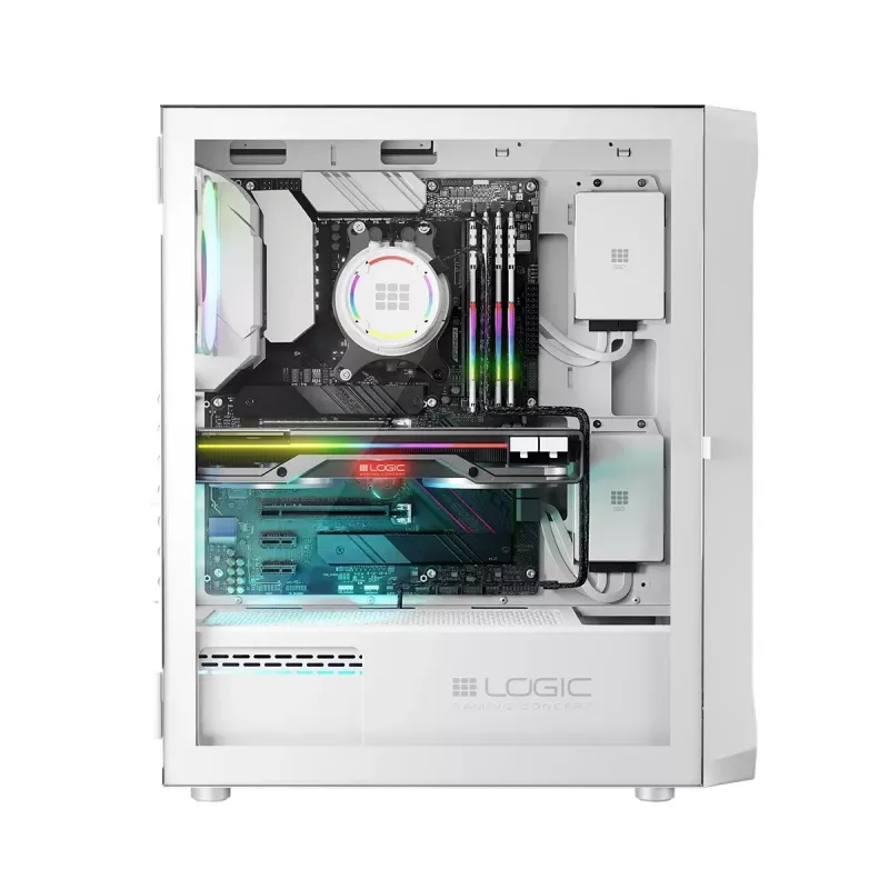 Logic PORTOS ARGB MINIDI USB 3.0 korpus valge