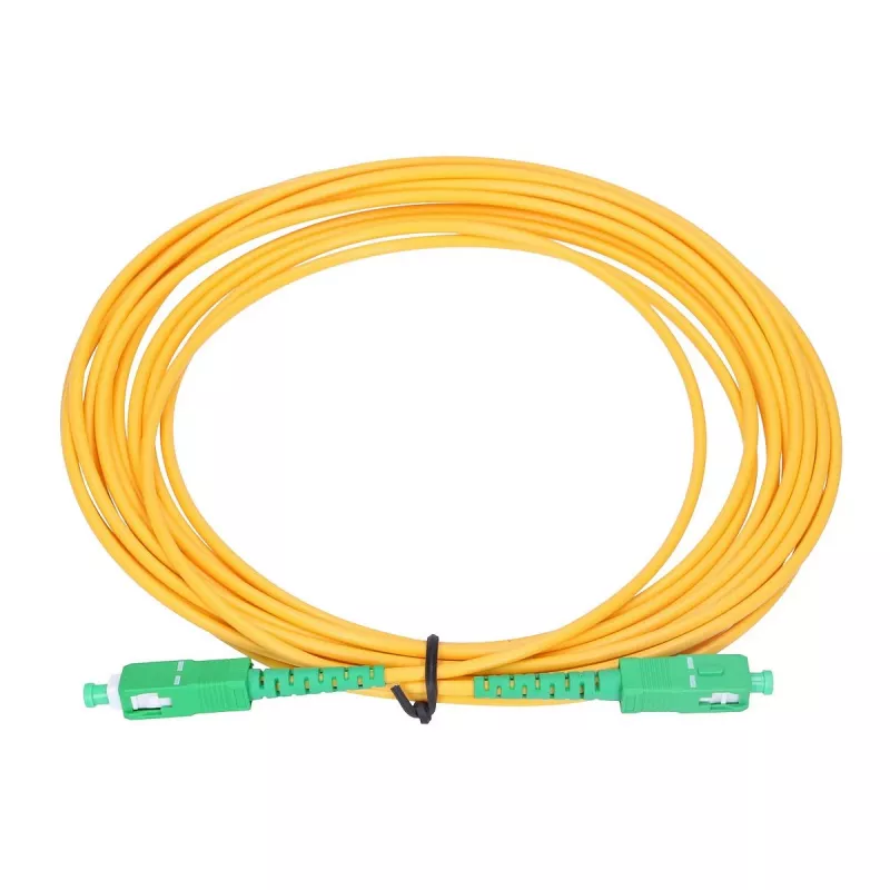 Extralink SC/APC-SC/APC patch-kaabel, LSOH, ühemoodiline, simpleks, G.657A2, 3 mm, 15 m, kollane