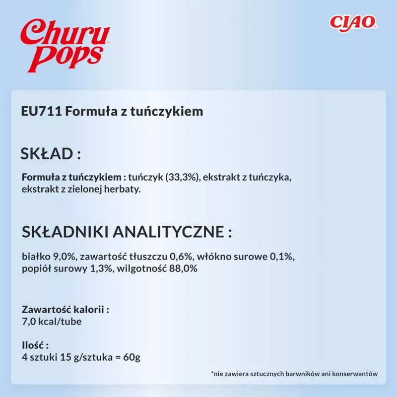 INABA Churu Pops Tuunikala - Kassi maiused - 4x15 g