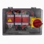 PV kombineerimiskarp HiSmart NV822300 DC 3sisendit-3väljundit IP66 ühenduskarp päikesepaneelide massiividele