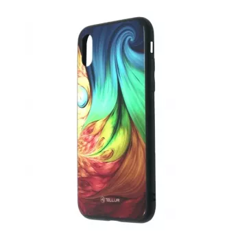Telefonikate Tellur Cover Glass Print iPhone XR-ile Mesmeric – kõva tagapaneeliga kaitseümbris klaasprindiga
