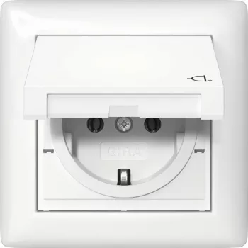 gira SCHUKO pistikupesakomplekt KD-ga, IP44 kaitse ja raamiga — mudel 415703