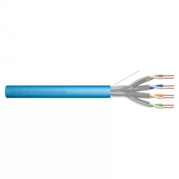 DIGITUS CAT 6A U/FTP paigalduskaabel 305 m, simplex, Cca, Easy Pull Box, sinine
