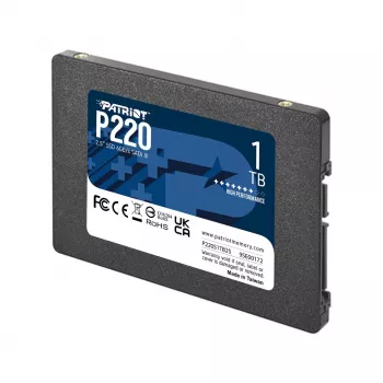 2,5-tolline SATA III SSD PATRIOT P220 1 TB — 550/500 MB/s, 50k IOPS, 7 mm