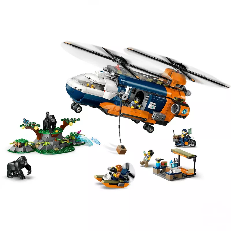 LEGO City 60437 Džungliuurija helikopter baaslaagris