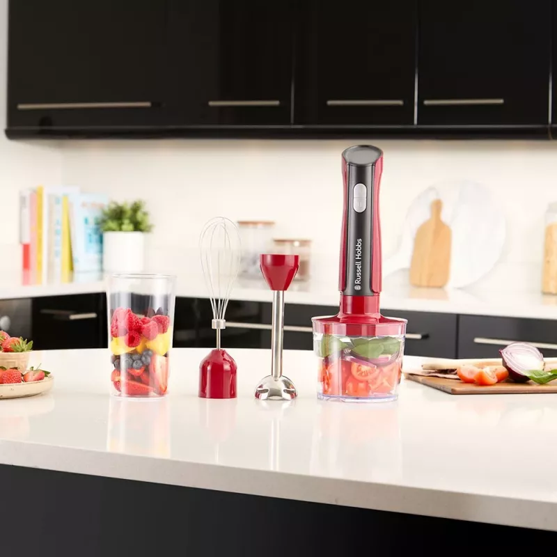 Russell Hobbs 27140-56 blender 1 L kaasaskantav blender 500 W Must, Punane, Läbipaistev
